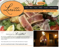 Web design for restaurant